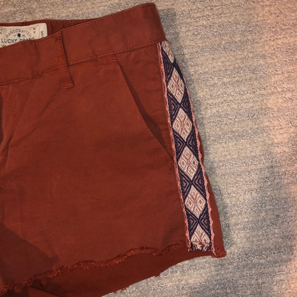 🔮5 for 💲30 Lucky Brand Patchwork rust color shorts - Picture 5 of 6